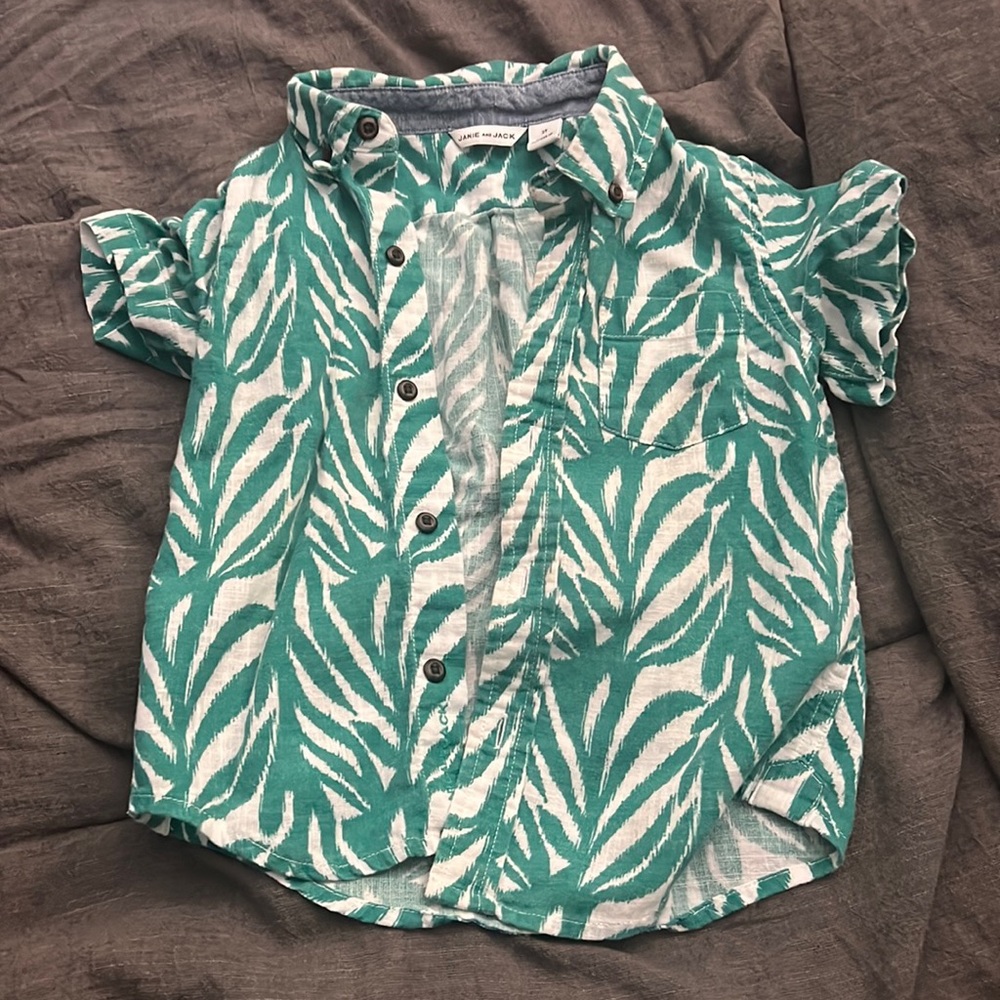 Janie and jack short sleeve button down 2T
